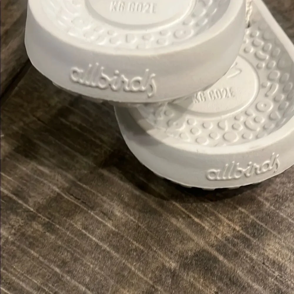 NWOT Allbirds 2.83 KG CO2E Sugar Zeffer White Flip Flops